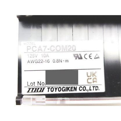 新品 東洋技研 TOYOGIKEN PCA7-COM20 125V 10A 本体10セット