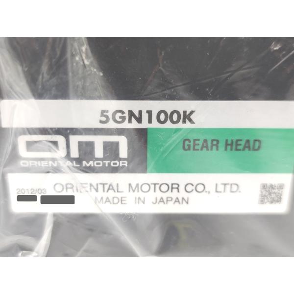 サビ・破損あり 中古 オリエンタルモーター 5GN100K
