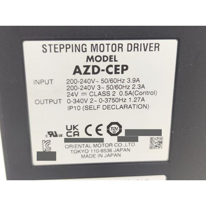中古 オリエンタルモーター AZD-CEP オリエンタルモータ