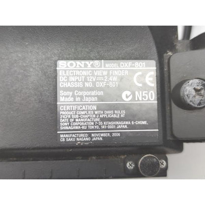 動作未確認 サビ汚れ多 ジャンク SONY 業務用カメラ DSR-400 DXF-801