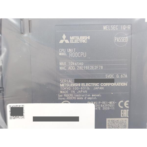 2020年製 新品 三菱 MITSUBISHI R00CPU