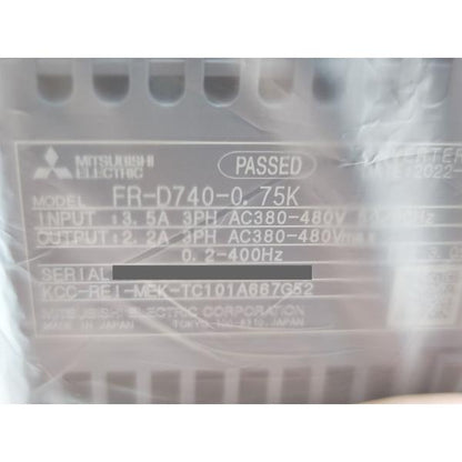箱いたみあり 2022年 新品 三菱 MITSUBISHI FR-D740-0.75K