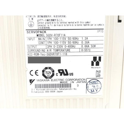 中古 安川電機 YASKAWA SGDV-R70F11A その2