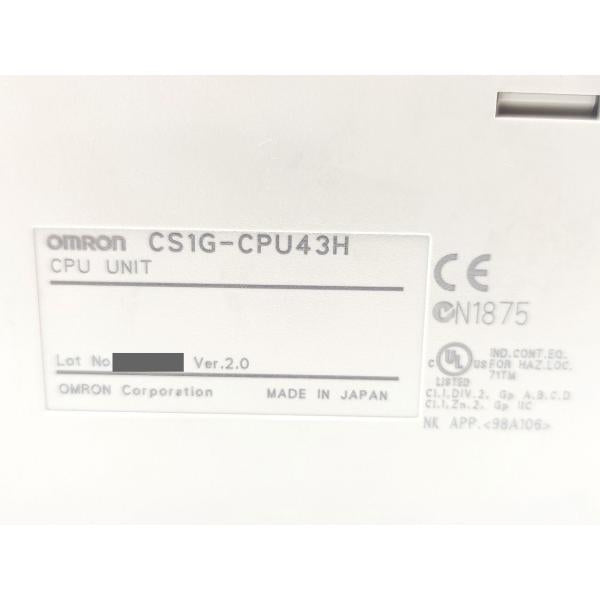 汚れあり 中古 オムロン OMRON CS1G-CPU43H Ver.2.0