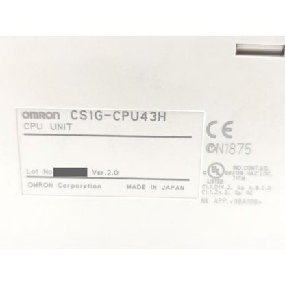 汚れあり 中古 オムロン OMRON CS1G-CPU43H Ver.2.0