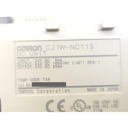 汚れ・いたみあり 中古 オムロン OMRON CJ1W-NC113 Ver.2.0