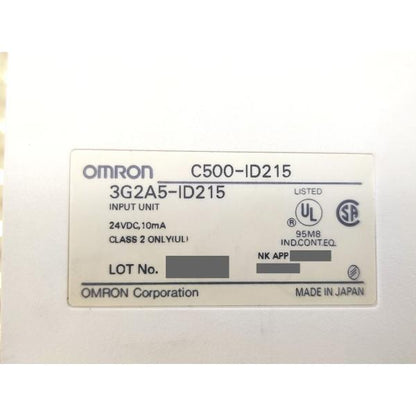 箱汚れいたみあり 箱開封済み 未使用 オムロン OMRON 3G2A5-ID215 C500-ID215