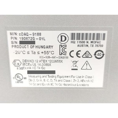 本体のみ 中古 ni.com　CDAQ-9188 190672G-01L