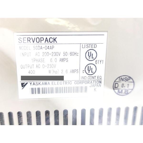 箱・説明書汚れあり 未使用 安川電機 YASKAWA SGDA-04AP