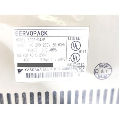 箱・説明書汚れあり 未使用 安川電機 YASKAWA SGDA-04AP