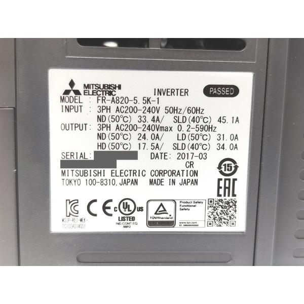 中古 三菱 MITSUBISHI FR-A820-5.5K-1 その2