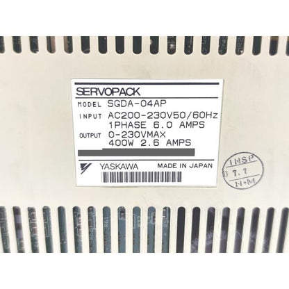 中古 安川電機 YASKAWA SGDA-04AP その2