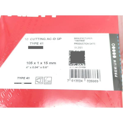 新品 HILTI 切断砥石 AC-D SP TYPE41 2144838 10枚入り×20箱セット
