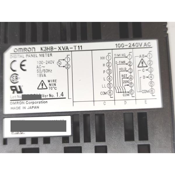 未使用 オムロン OMRON K3HB-XVA-T11 AC100-240V