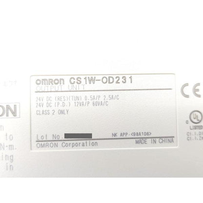 箱汚れ・いたみあり 箱開封済み 未使用 オムロン OMRON CS1W-OD231
