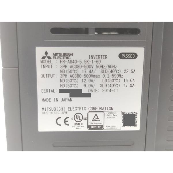中古 三菱 MITSUBISHI FR-A840-5.5K-1-60