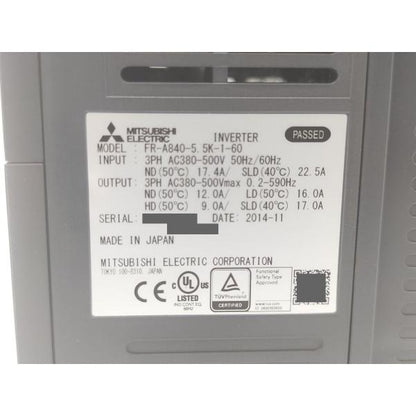 中古 三菱 MITSUBISHI FR-A840-5.5K-1-60