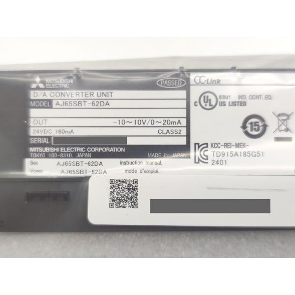 2024年製 新品 三菱 MITSUBISHI AJ65SBT-62DA