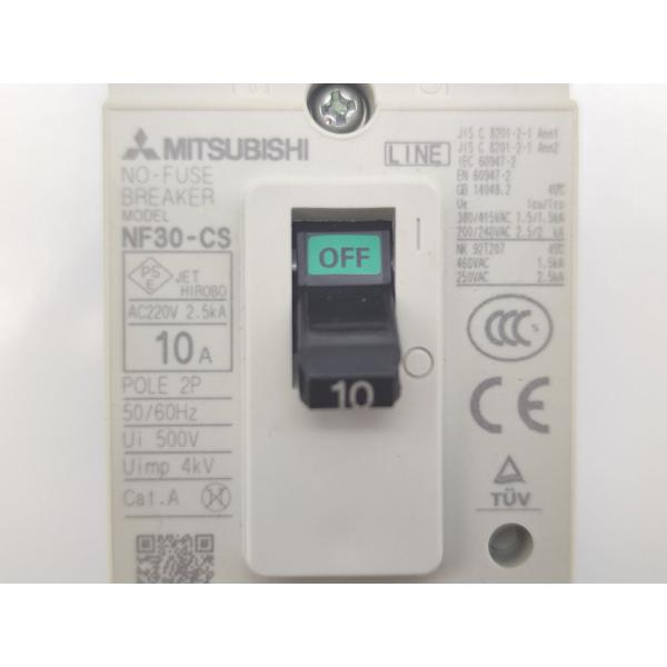 中古 三菱 MITSUBISHI NF30-CS AC220V 10A 2P その1