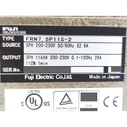 汚れあり 中古 富士電機 FujiElectric FRN7.5P11S-2