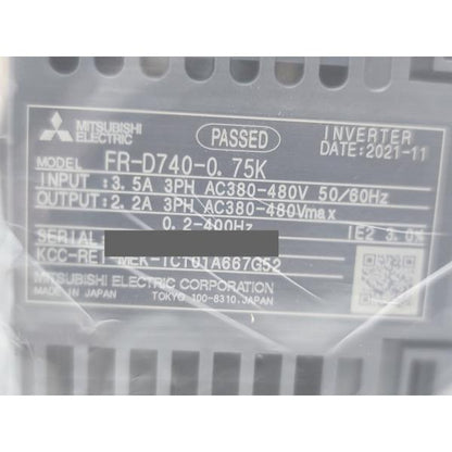 2021年 新品 三菱 MITSUBISHI FR-D740-0.75K その1