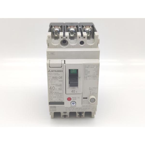 中古 三菱 MITSUBISHI NV63-CVF 100-440VAC 40A 30ｍA 3P