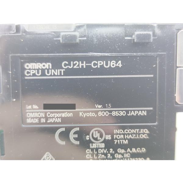 箱開封済み 箱いたみあり 未使用 オムロン OMRON CJ2H-CPU64 Ver.1.5