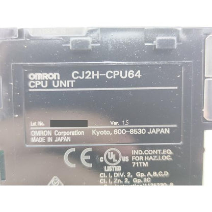 箱開封済み 箱いたみあり 未使用 オムロン OMRON CJ2H-CPU64 Ver.1.5