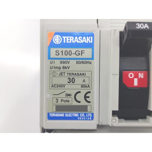 箱汚れあり 新品 TERASAKI 寺崎電気 S100-GF 3P 30A FC 50/60Hz