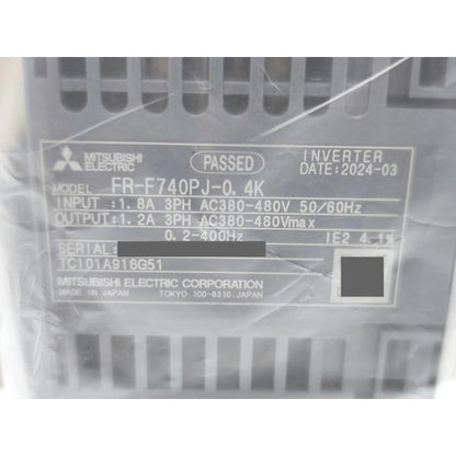 2024年製 新品 三菱 MITSUBISHI FR-F740PJ-0.4K