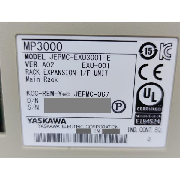 中古 YASUKAWA 安川電機 MP3000 JEPMC-EXU3001-E