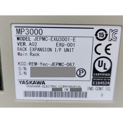 中古 YASUKAWA 安川電機 MP3000 JEPMC-EXU3001-E