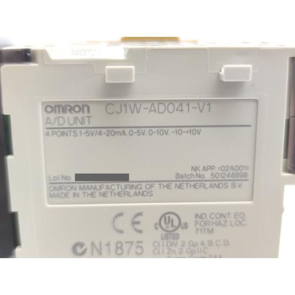 箱マジック書込あり 箱開封済み 未使用 オムロン OMRON CJ1W-AD041-V1