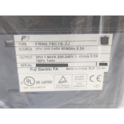 箱汚れあり たぶん未使用 富士電機 FUJI FRN0.75C1S-2J