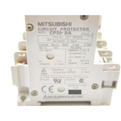 箱汚れ・いたみあり 未使用 三菱 MITSUBISHI CP30-BA 2P  3A 4点セット