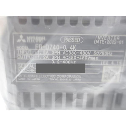 2022年 新品 三菱 MITSUBISHI FR-D740-0.4K その1