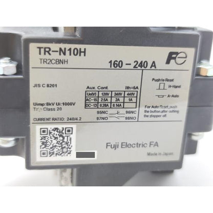 中古か未使用か不明 金属部分サビあり 富士電機 TR-N10H 160-240A
