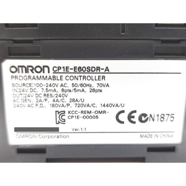 箱汚れあり, マーカー書き込みあり 中古か未使用か不明 オムロン OMRON CP1E-E60SDR-A ver.1.1