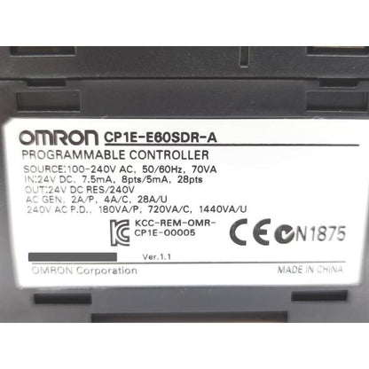 箱汚れあり, マーカー書き込みあり 中古か未使用か不明 オムロン OMRON CP1E-E60SDR-A ver.1.1