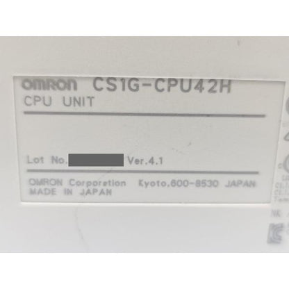 中古 オムロン OMRON CS1G-CPU42H Ver.4.1