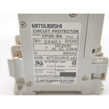 箱汚れあり 未使用 三菱 MITSUBISHI CP30-BA 1P 7A 6点セット