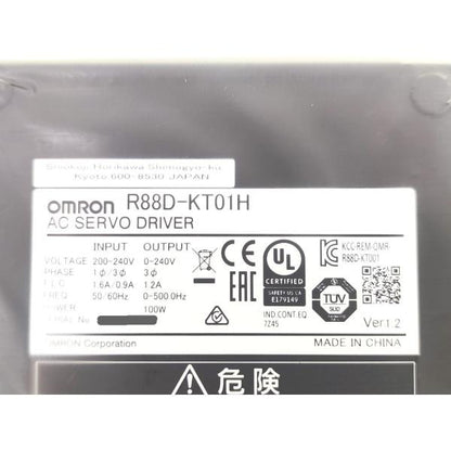 箱シール跡あり 未使用 オムロン OMRON R88D-KT01H Ver.1.2
