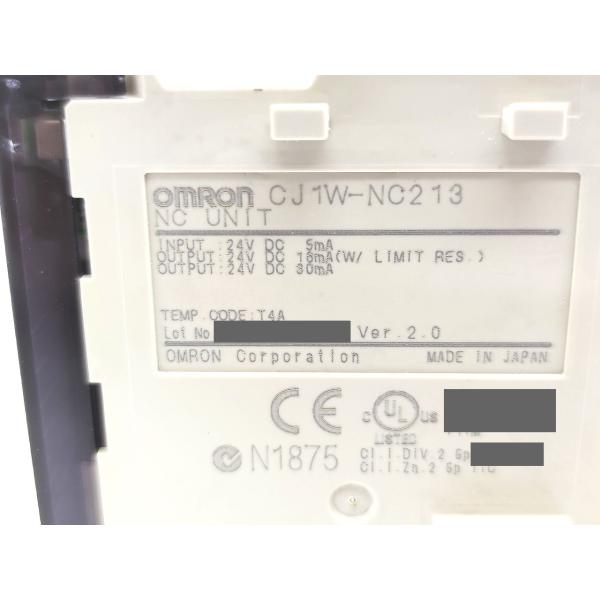 中古 オムロン OMRON CJ1W-NC213 Ver.2.0