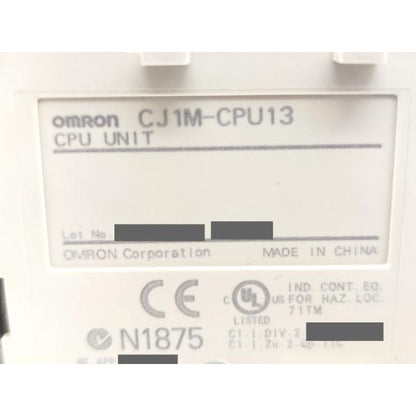 本体テープ跡有 中古 オムロン OMRON CJ1M-CPU13 Ver.4.0