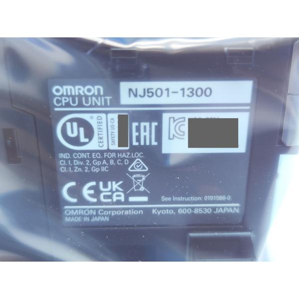 新品 箱いたみあり オムロン OMRON NJ501-1300 Ver.1.50
