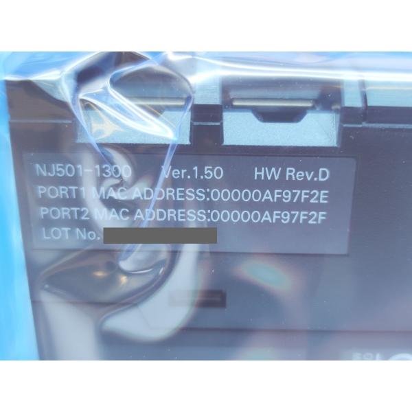 新品 箱いたみあり オムロン OMRON NJ501-1300 Ver.1.50