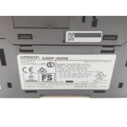 箱いたみあり 箱開封済み 未使用 オムロン OMRON G9SP-N20S Ver.2.0
