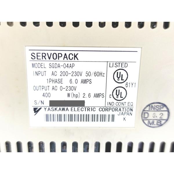 いたみあり 中古 安川 SGDA-04AP