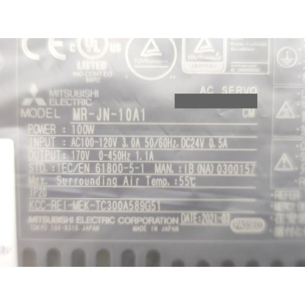 2021年製 未使用 三菱 MITSUBISHI MR-JN-10A1 その2