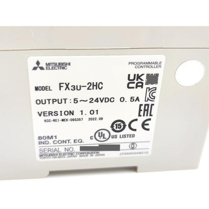 2022年製 未使用 三菱 MITSUBISHI FX3U-2HC Ver.1.01 その1